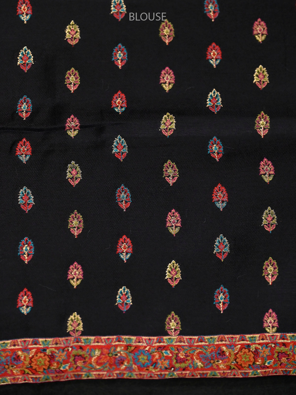 Black Pashmina Moonga Silk Handloom Banarasi Saree - Sacred Weaves