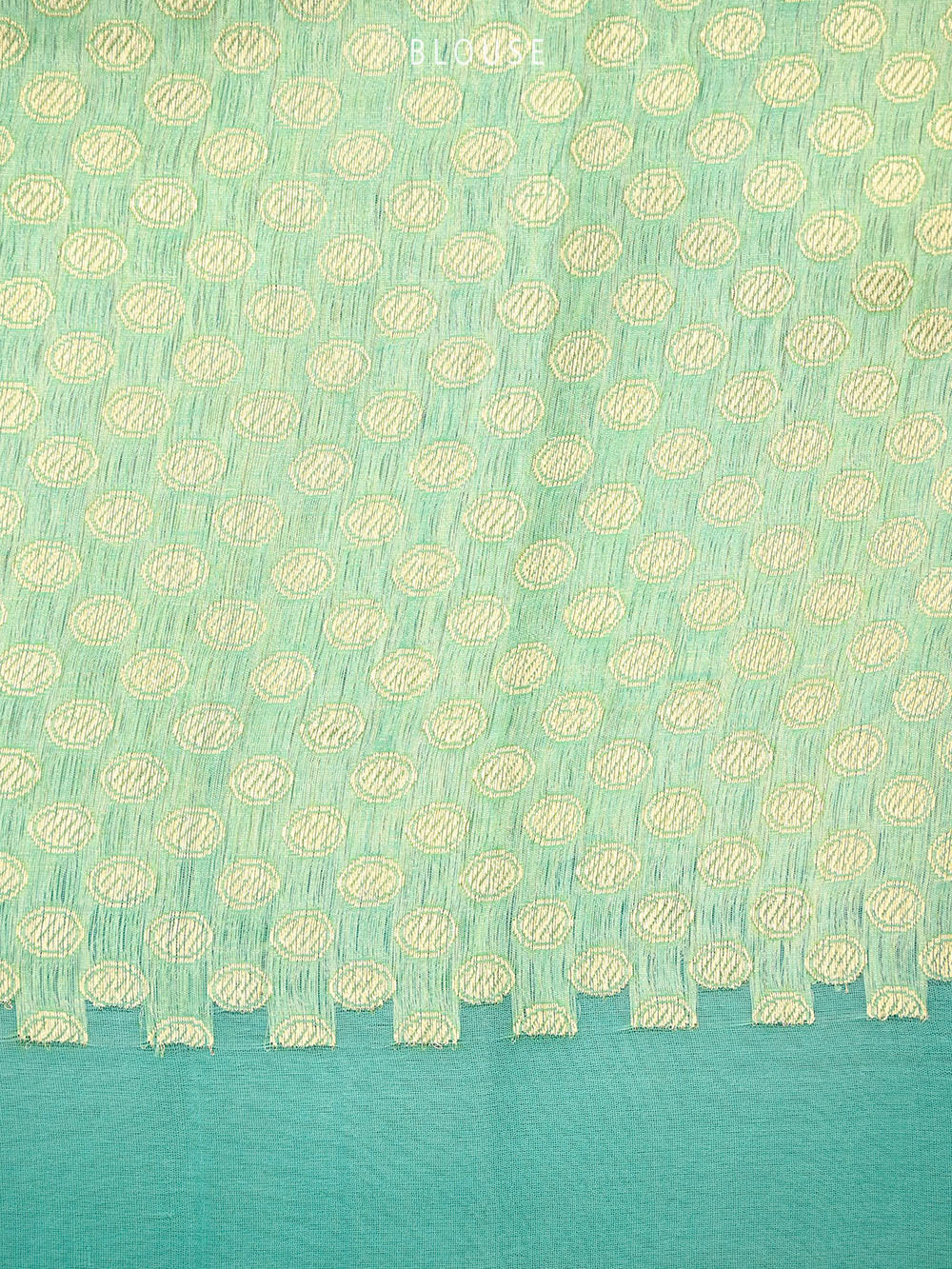 Turquoise Boota Organza Handloom Banarasi Saree - Sacred Weaves