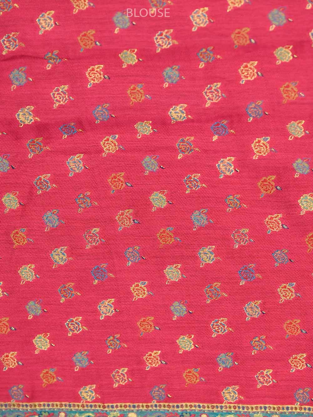 Navy Blue Pashmina Moonga Silk Handloom Banarasi Saree - Sacred Weaves