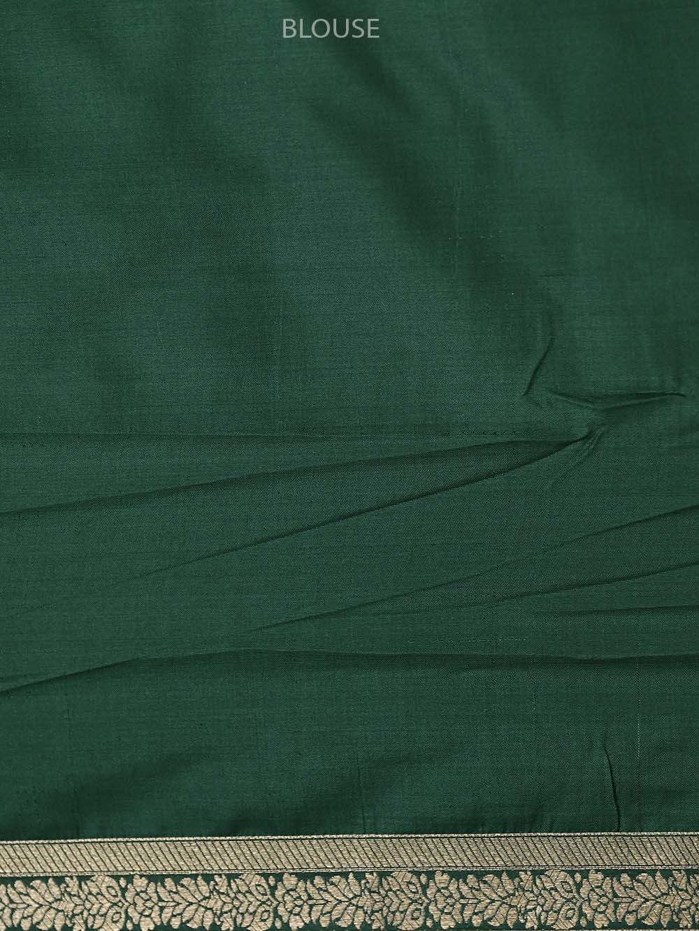 Bottle Green Katan Silk Shikargah Brocade Handloom Banarasi Saree - Sacred Weaves
