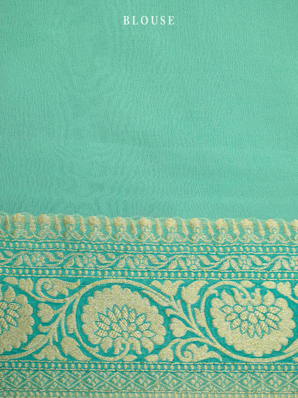 Pastel Green Rangkat Jaal Khaddi Georgette Handloom Banarasi Saree