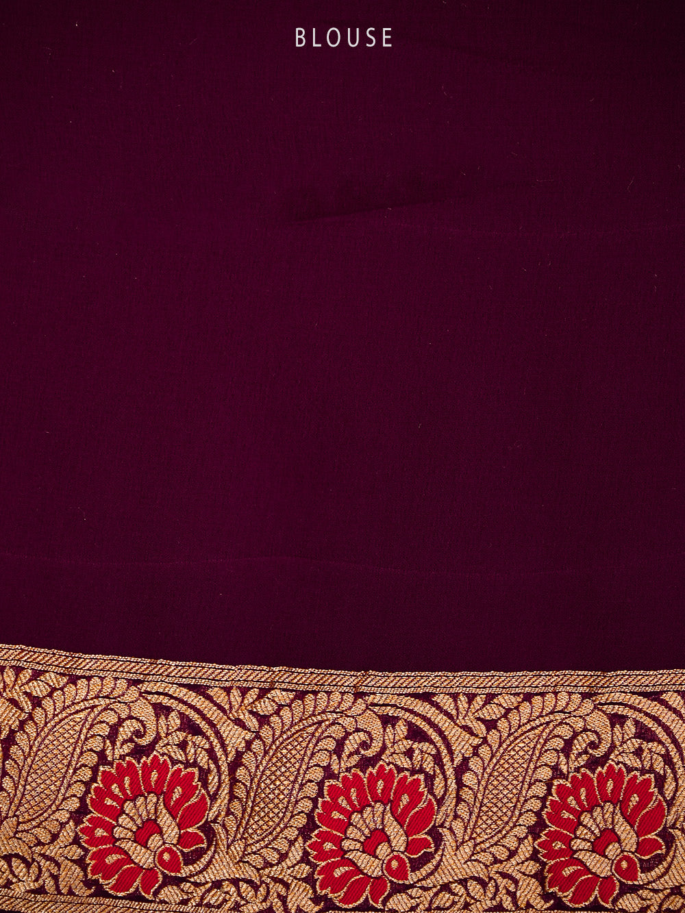 Wine Meenakari Jaal Khaddi Georgette Handloom Banarasi Saree - Sacred Weaves