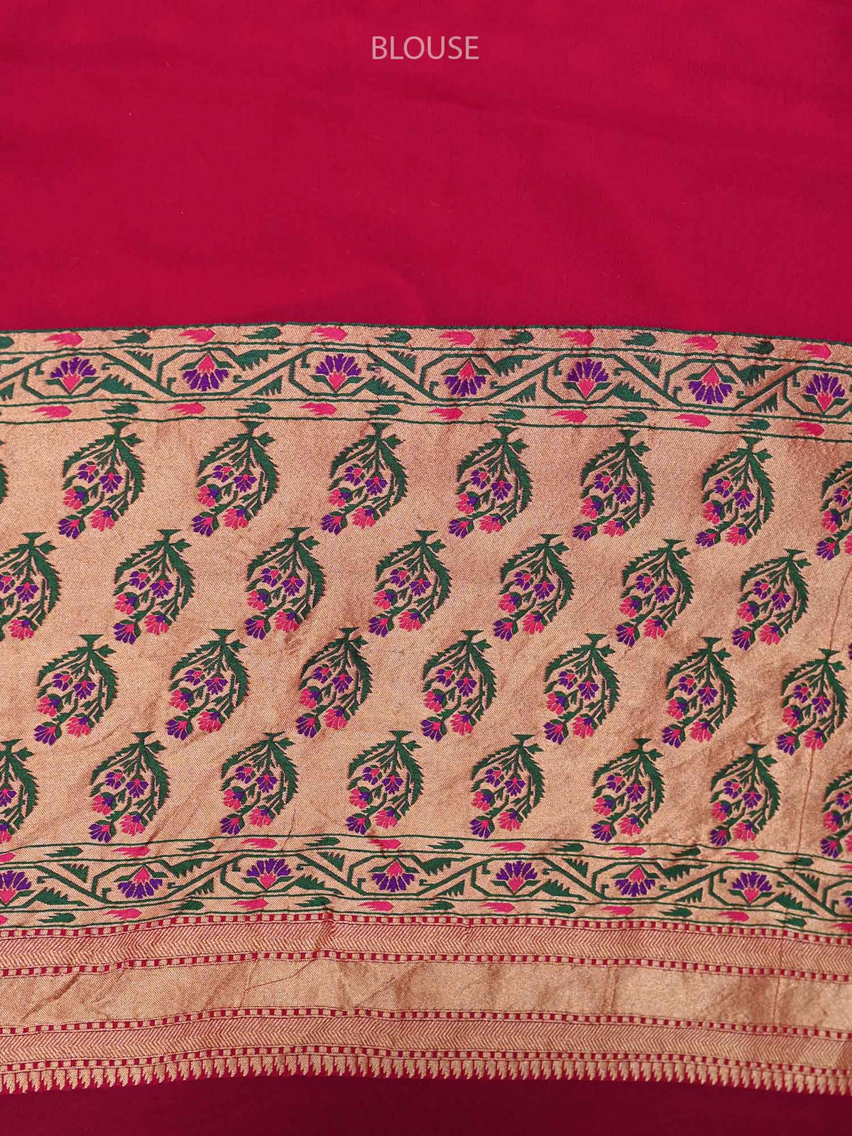 Pink Paithani Khaddi Georgette Handloom Banarasi Saree - Sacred Weaves