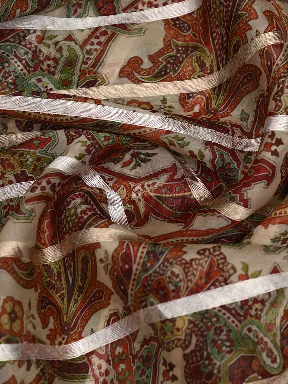 Red Tussar Silk Handloom Banarasi Suit - Sacred Weaves