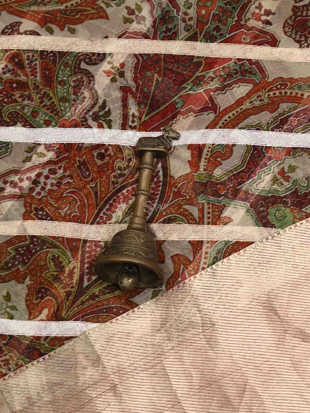 Red Tussar Silk Handloom Banarasi Suit - Sacred Weaves