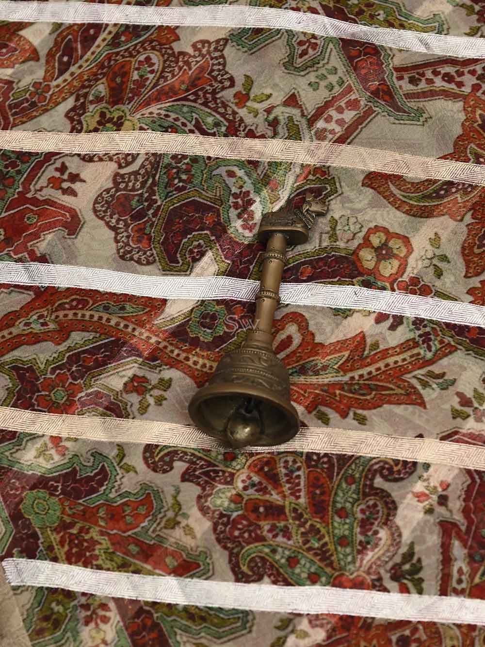 Red Tussar Silk Handloom Banarasi Suit - Sacred Weaves