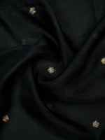 Black Silk Handloom Banarasi Lehenga