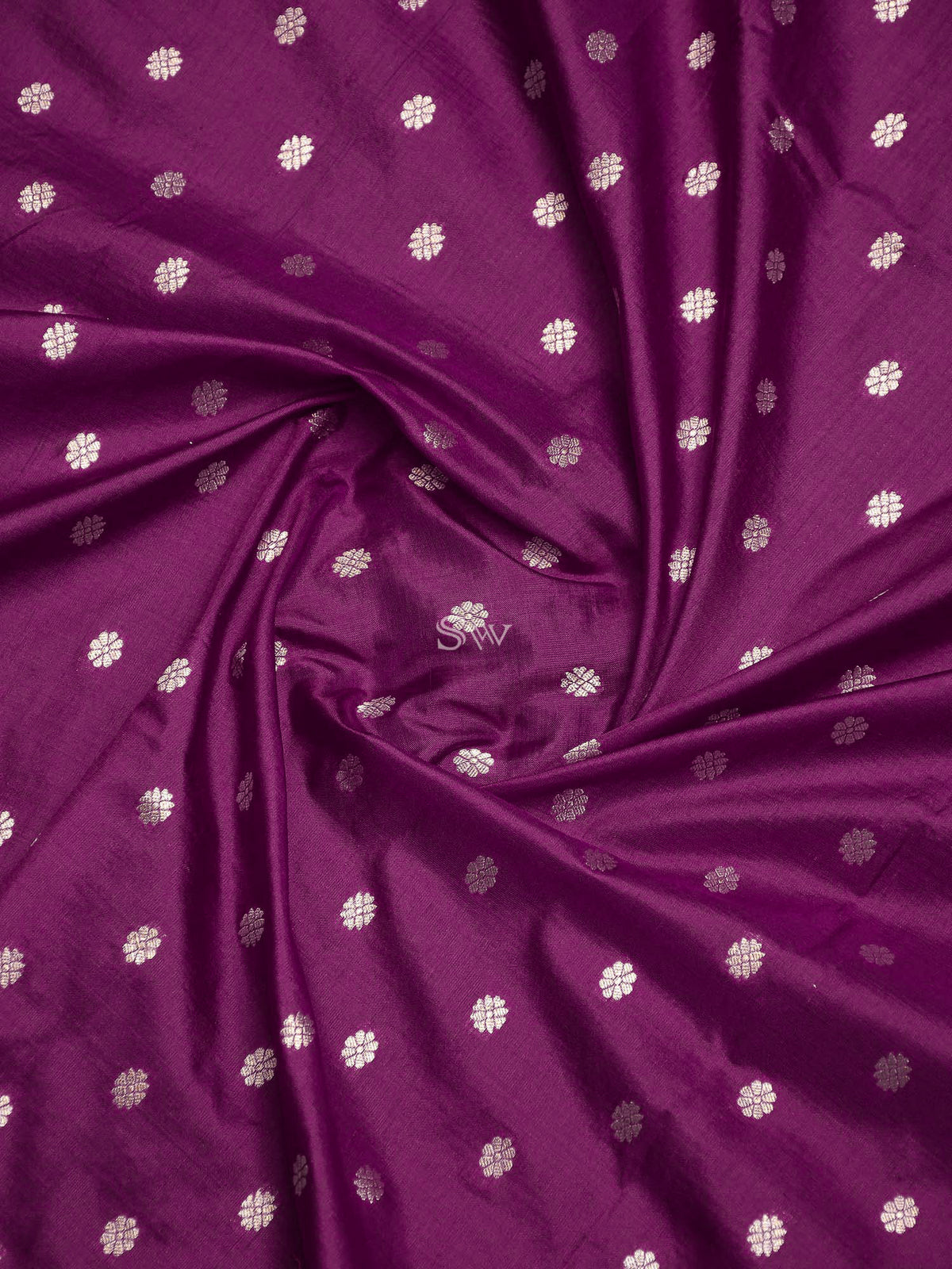 Purple Konia Katan Silk Handloom Banarasi Dupatta