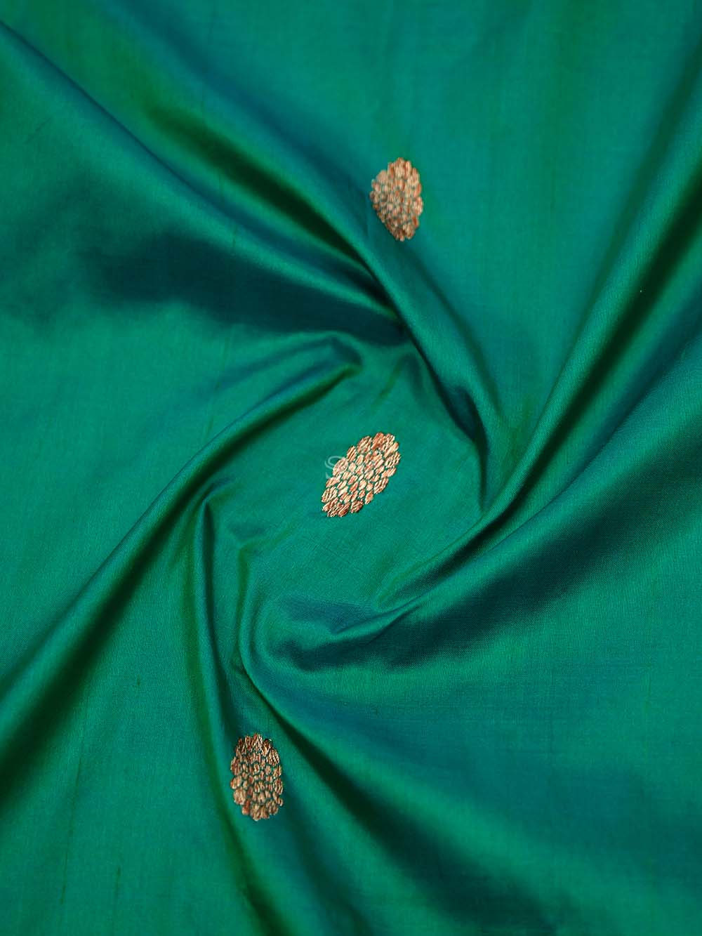 Green Booti Katan Silk Handloom Banarasi Dupatta