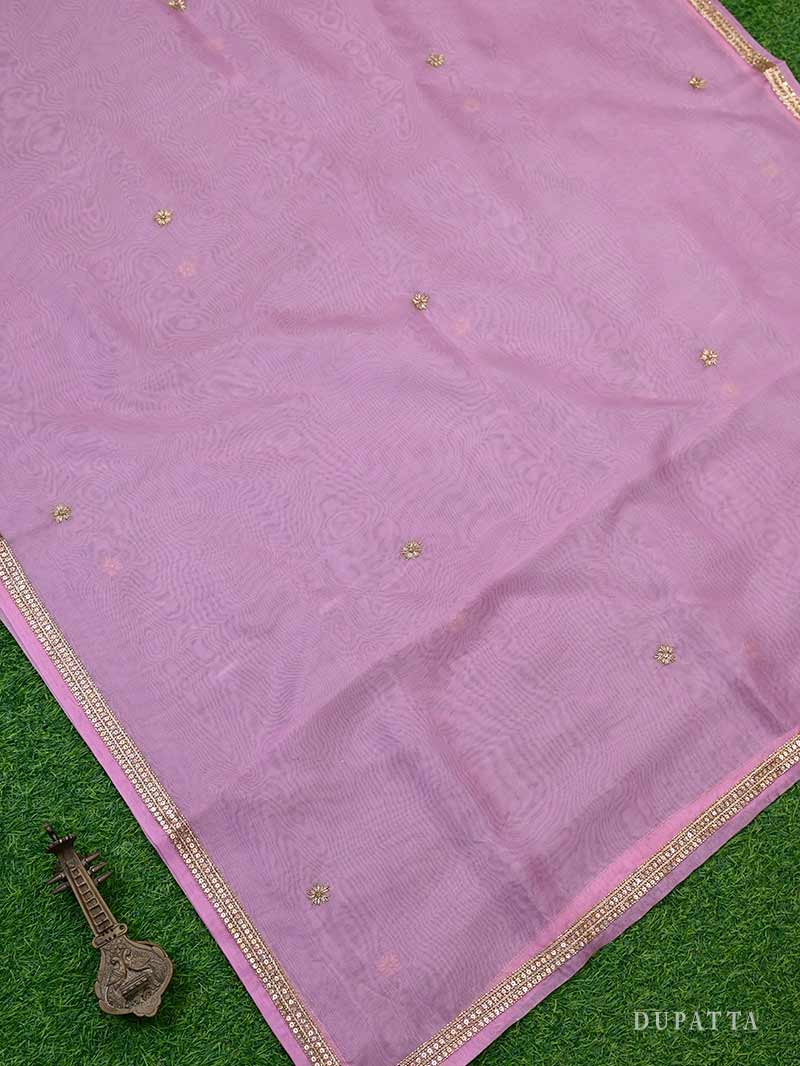 Pastel Pink Silk Handloom Banarasi Lehenga - Sacred Weaves