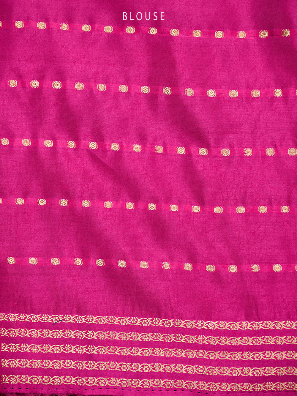 Magenta Booti Katan Silk Handloom Banarasi Saree