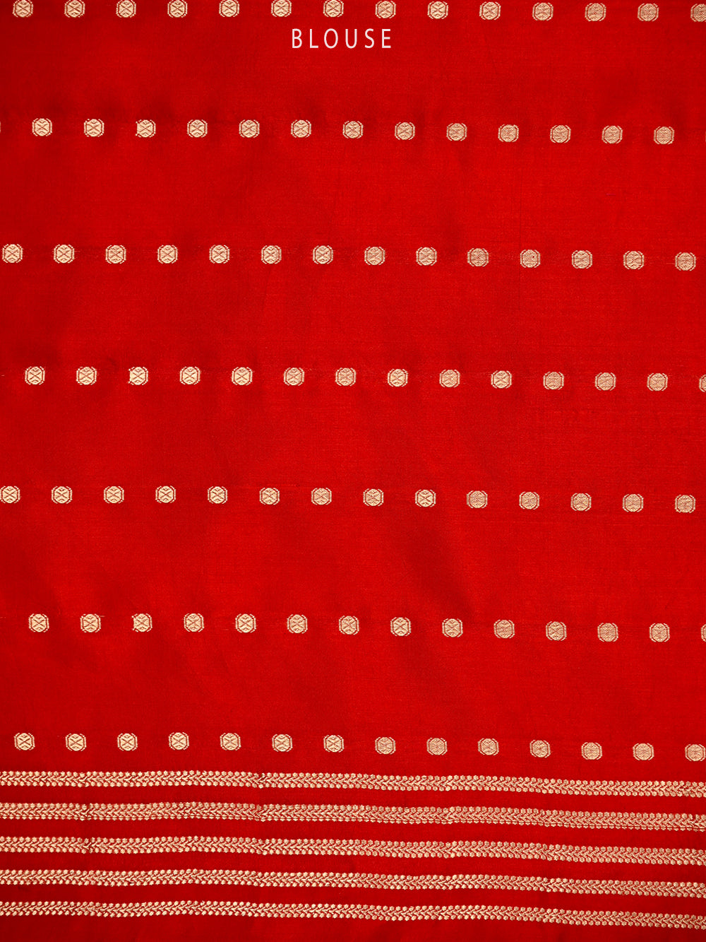 Red Booti Katan Silk Handloom Banarasi Saree - Sacred Weaves