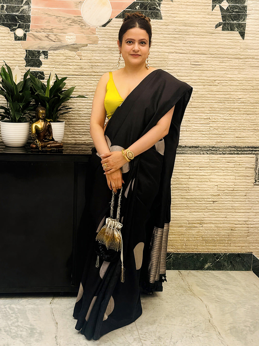 Pre-Order Black Boota Pure Silk Handloom Banarasi Saree