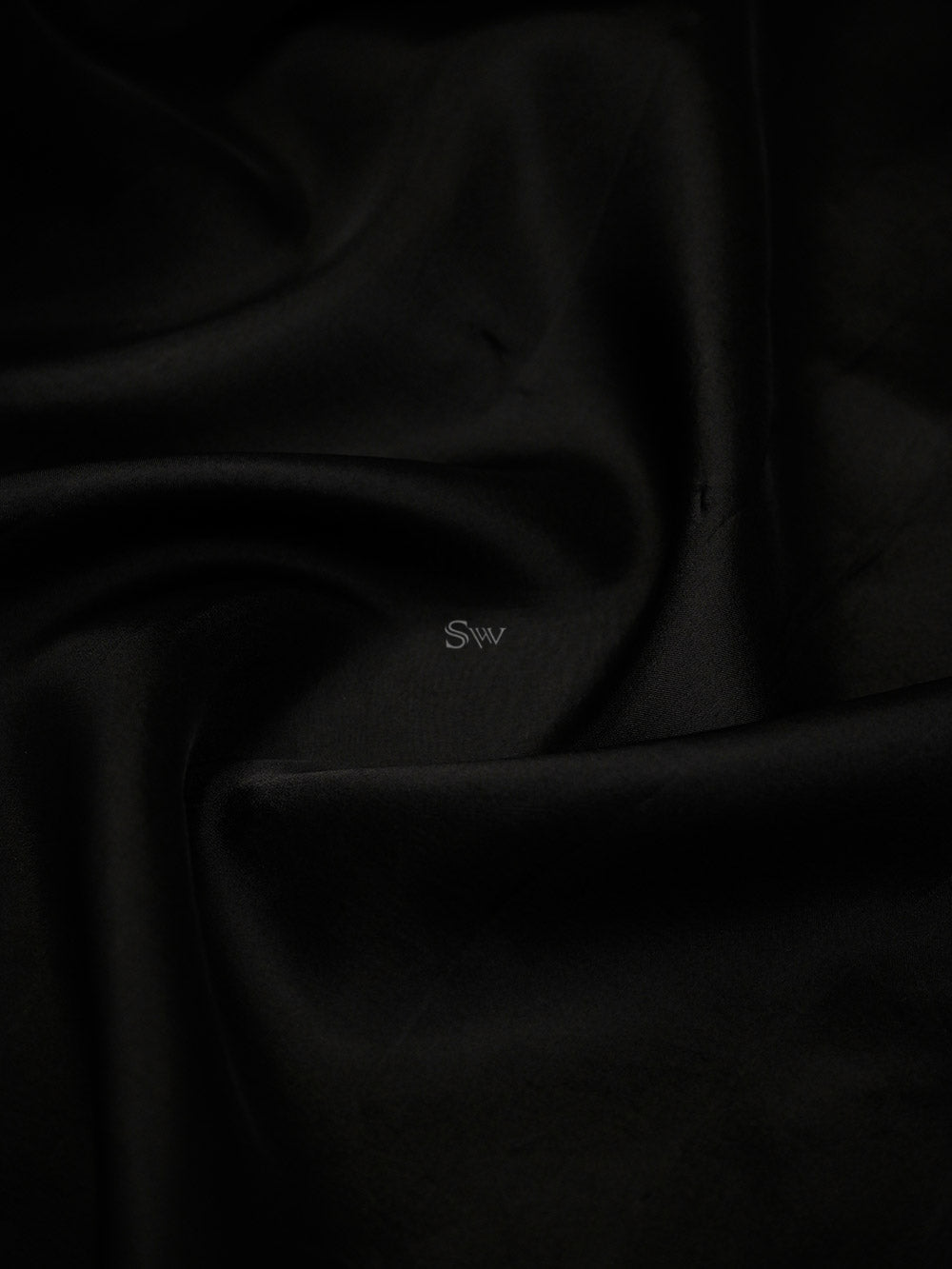 Black Silk Handloom Banarasi Lehenga - Sacred Weaves