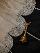 Black Silk Handloom Banarasi Lehenga - Sacred Weaves
