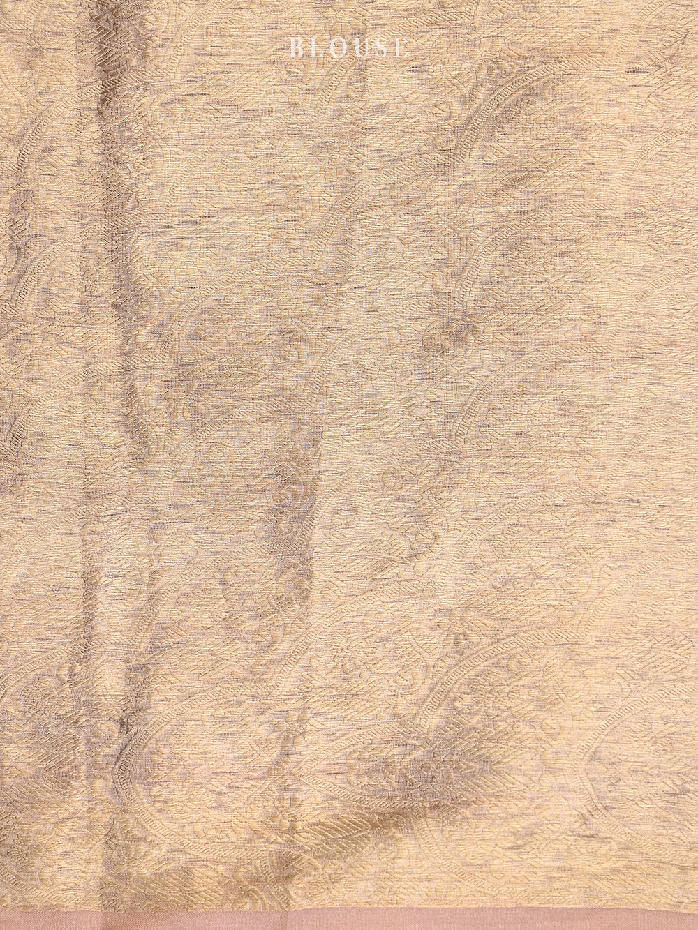 Pastel Peach Crush Tissue Handloom Banarasi Saree