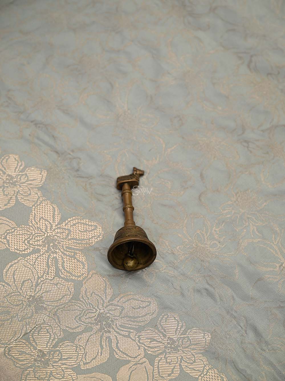 Mint Green Jaal Katan Silk Handloom Banarasi Saree