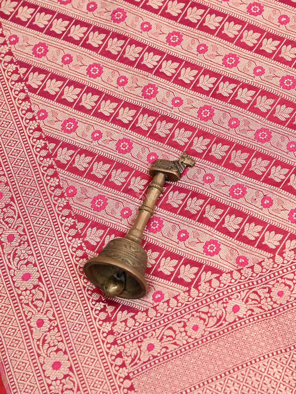 Dark Magenta Brocade Katan Silk Handloom Banarasi Saree - Sacred Weaves