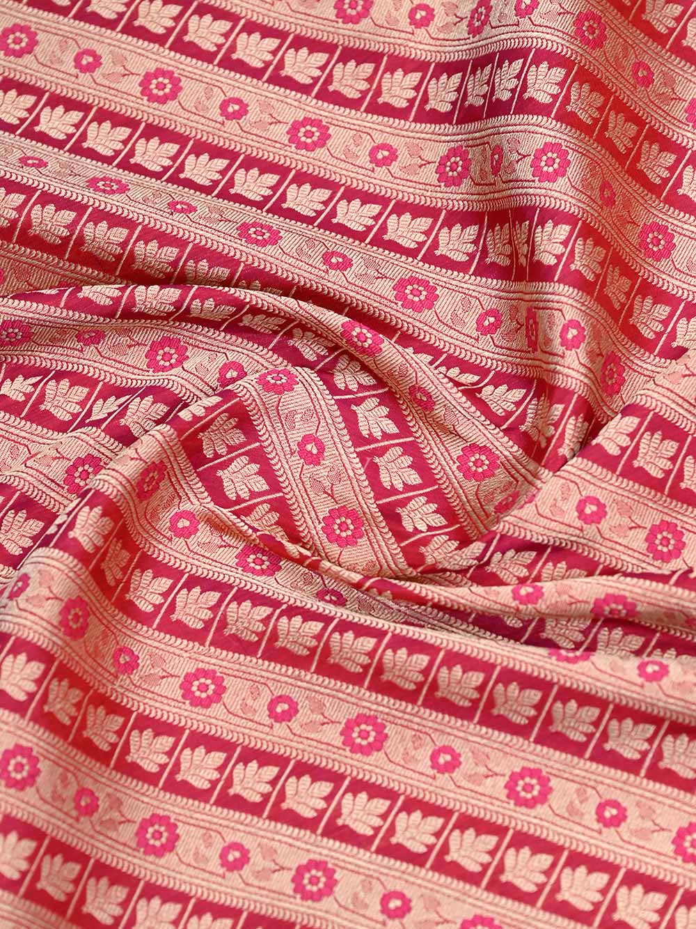 Dark Magenta Brocade Katan Silk Handloom Banarasi Saree - Sacred Weaves