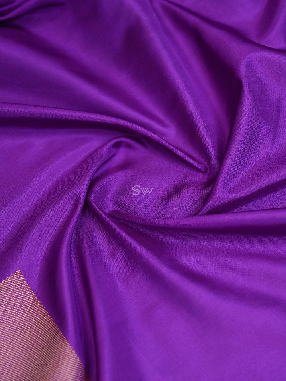 Purple Katan Silk Handloom Banarasi Saree - Sacred Weaves