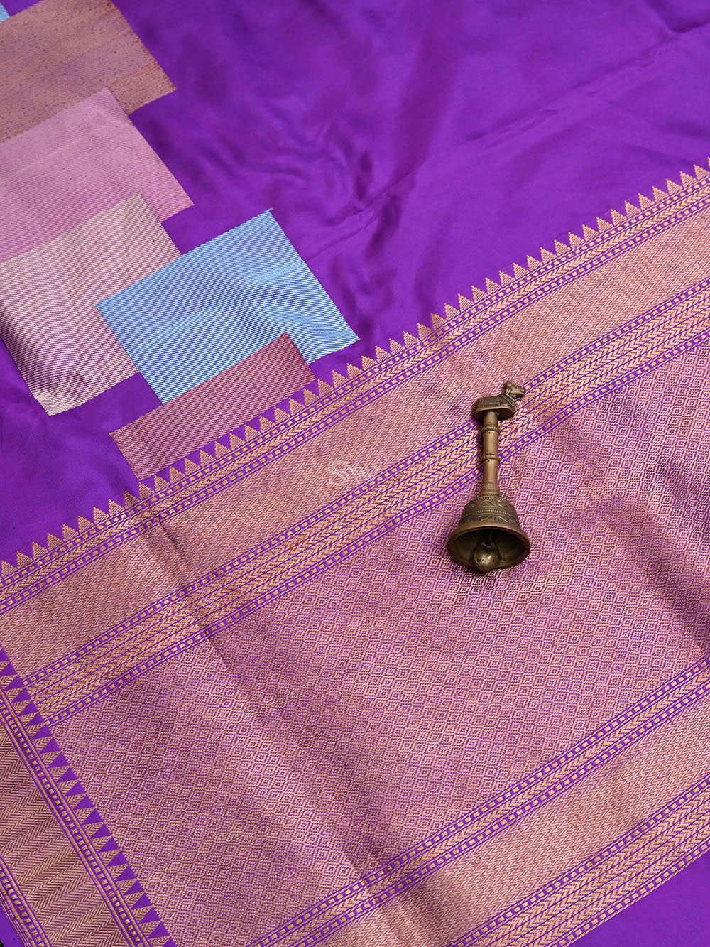 Purple Katan Silk Handloom Banarasi Saree - Sacred Weaves