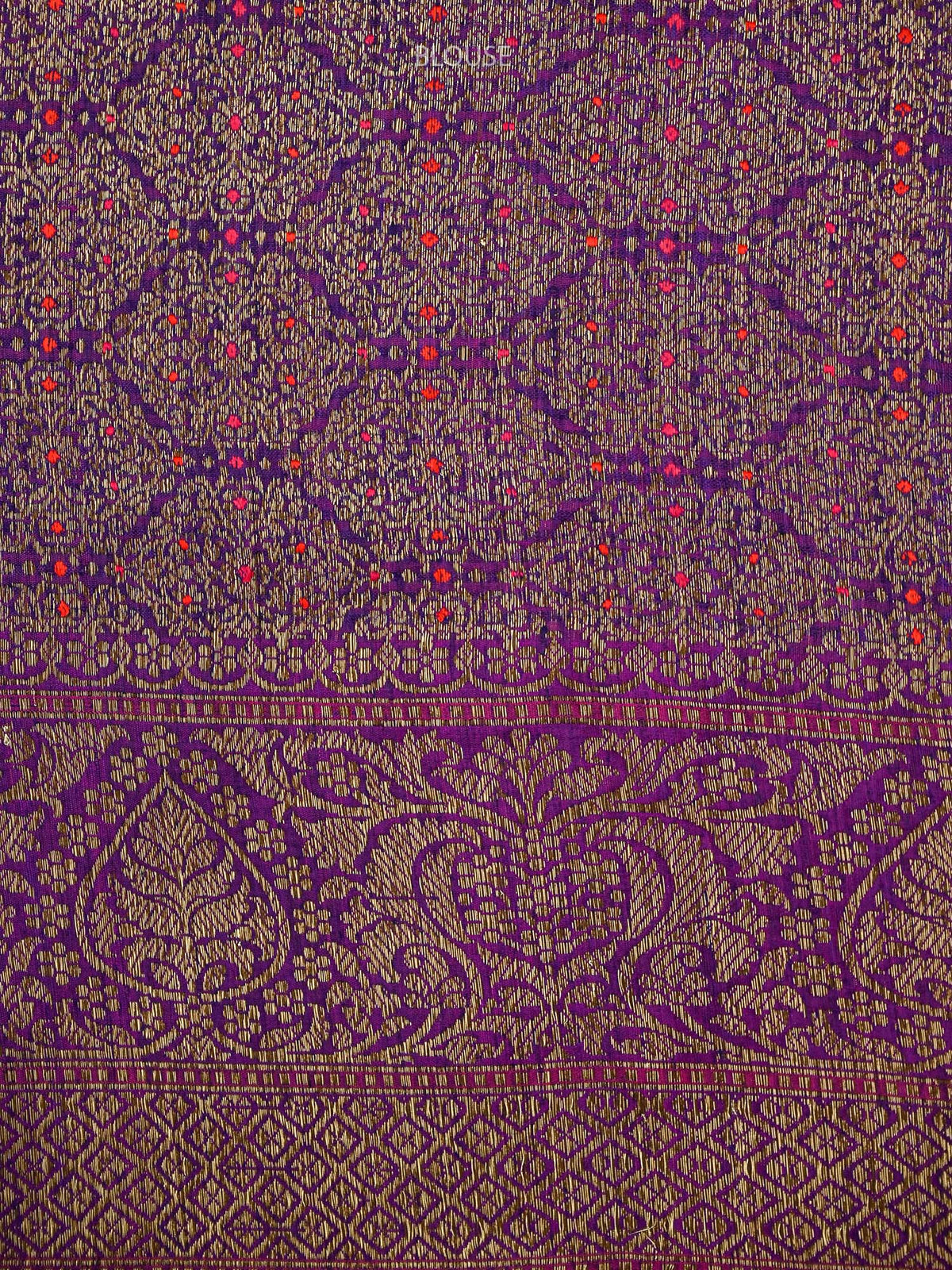 Blue Green Konia Dupion Silk Handloom Banarasi Saree