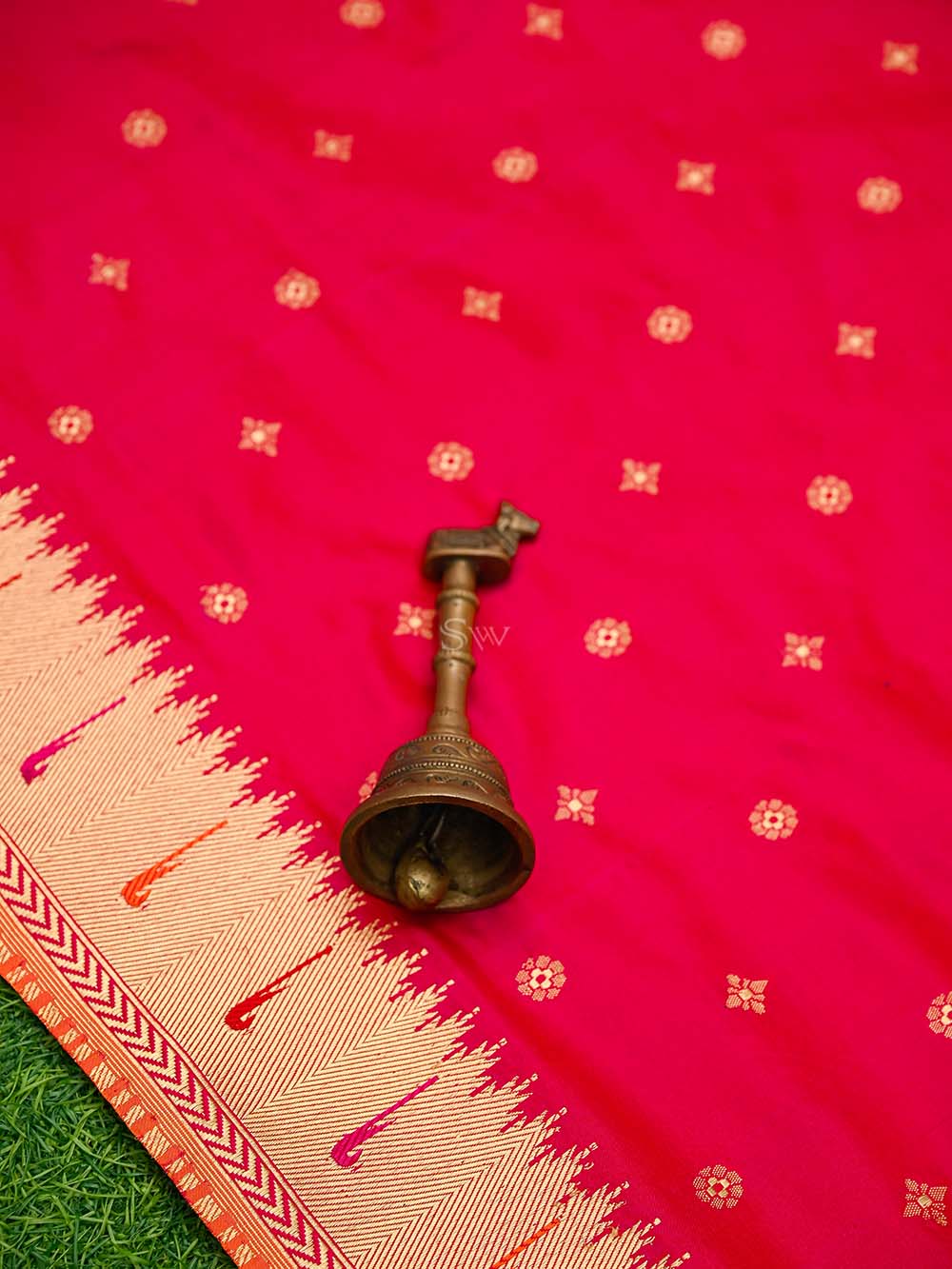 Dark Pink Paithani Katan Silk Handloom Banarasi Saree