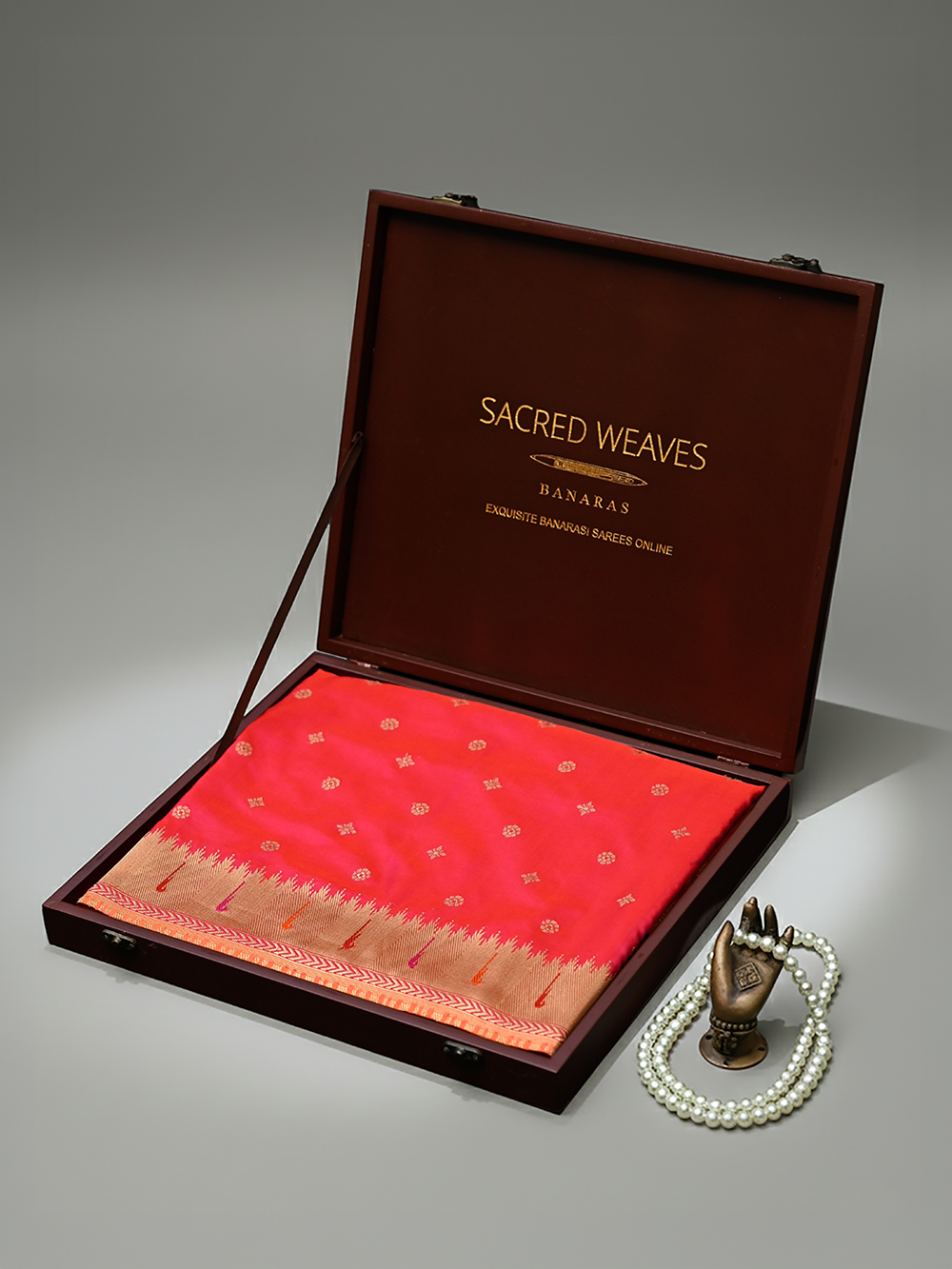 Dark Pink Paithani Katan Silk Handloom Banarasi Saree