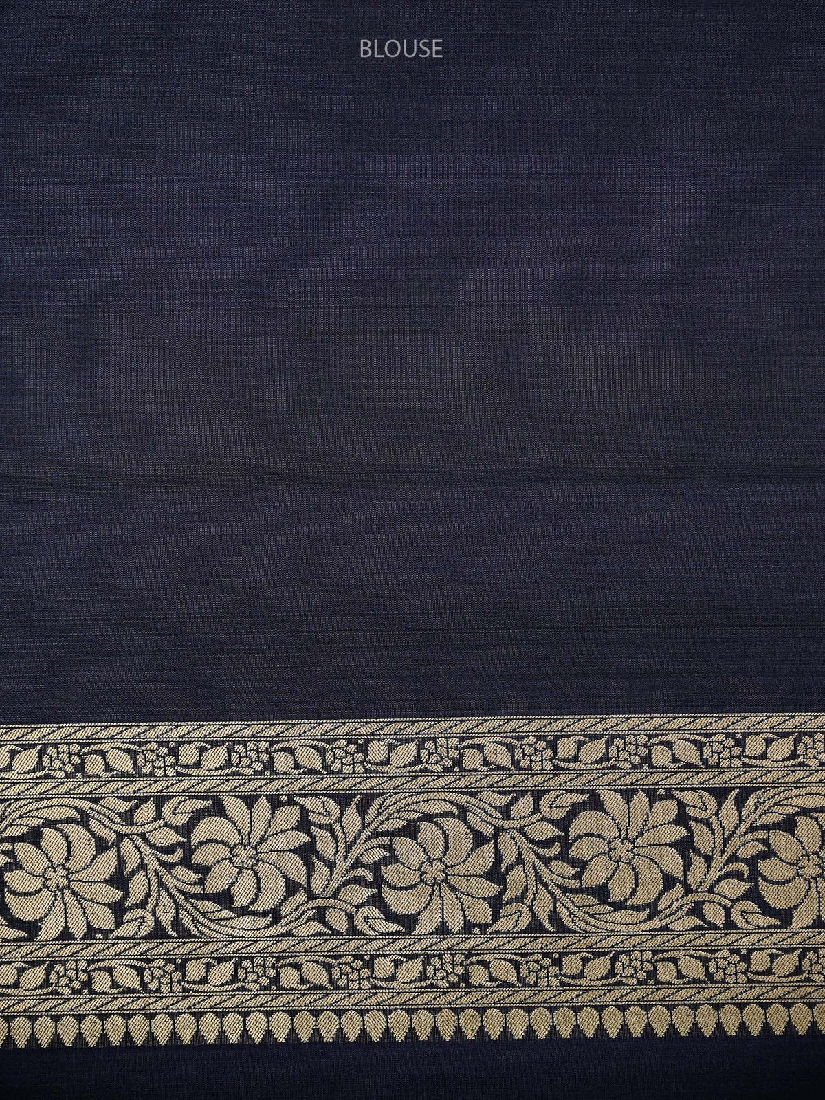 Navy Blue Meenakari Katan Silk Handloom Banarasi Saree