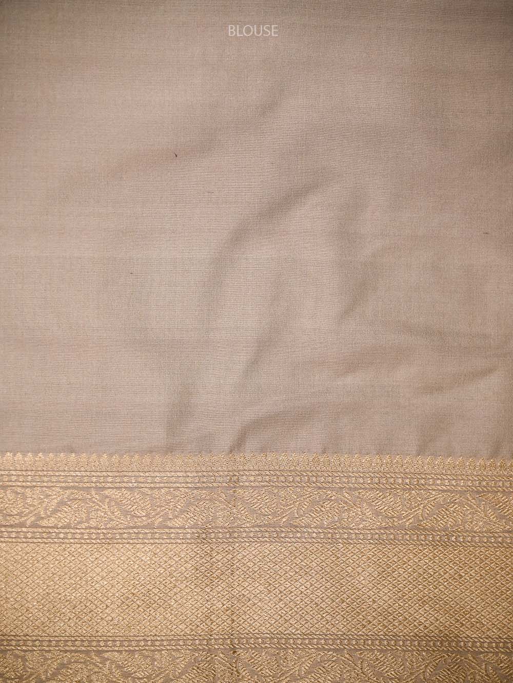 Beige Meenakari Katan Silk Handloom Banarasi Saree - Sacred Weaves