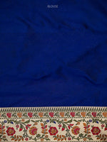 Blue Paithani Meenakari Katan Silk Handloom Banarasi Saree - Sacred Weaves
