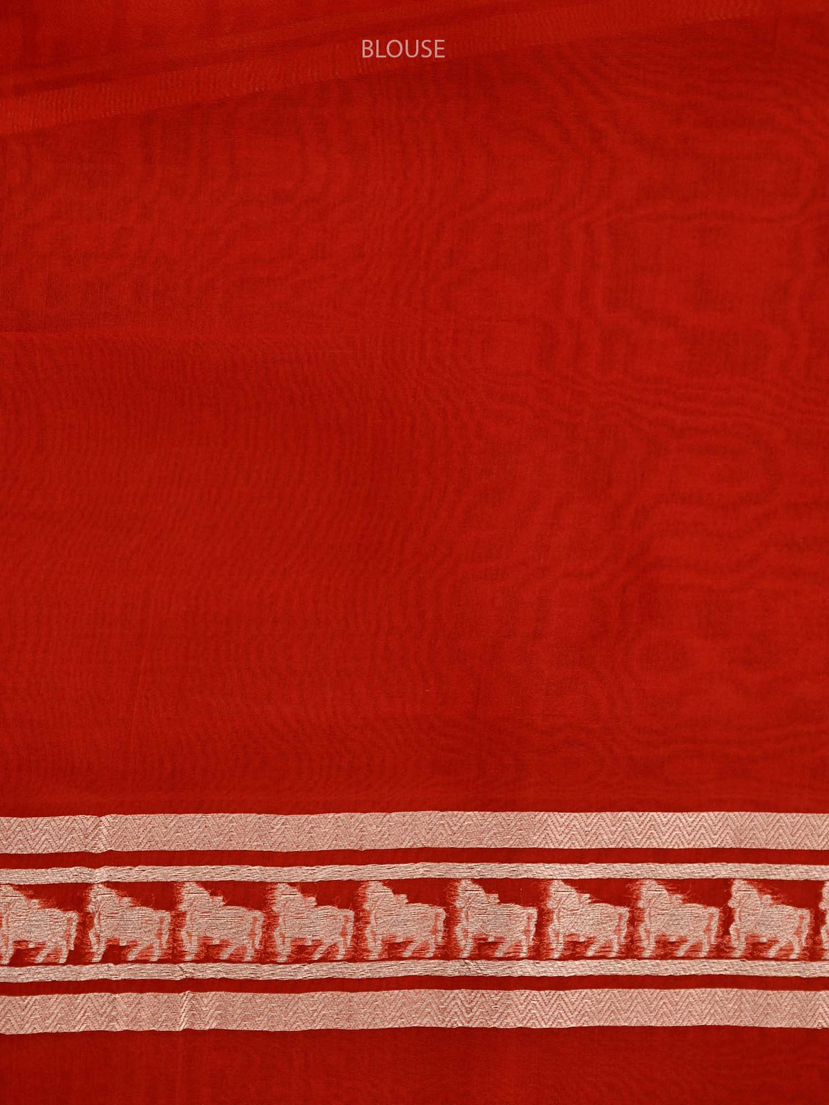 Orange Silk Brocade Handloom Banarasi Saree - Sacred Weaves