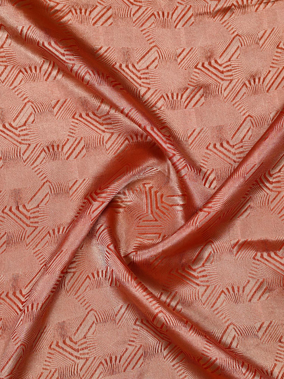 Orange Silk Brocade Handloom Banarasi Saree - Sacred Weaves