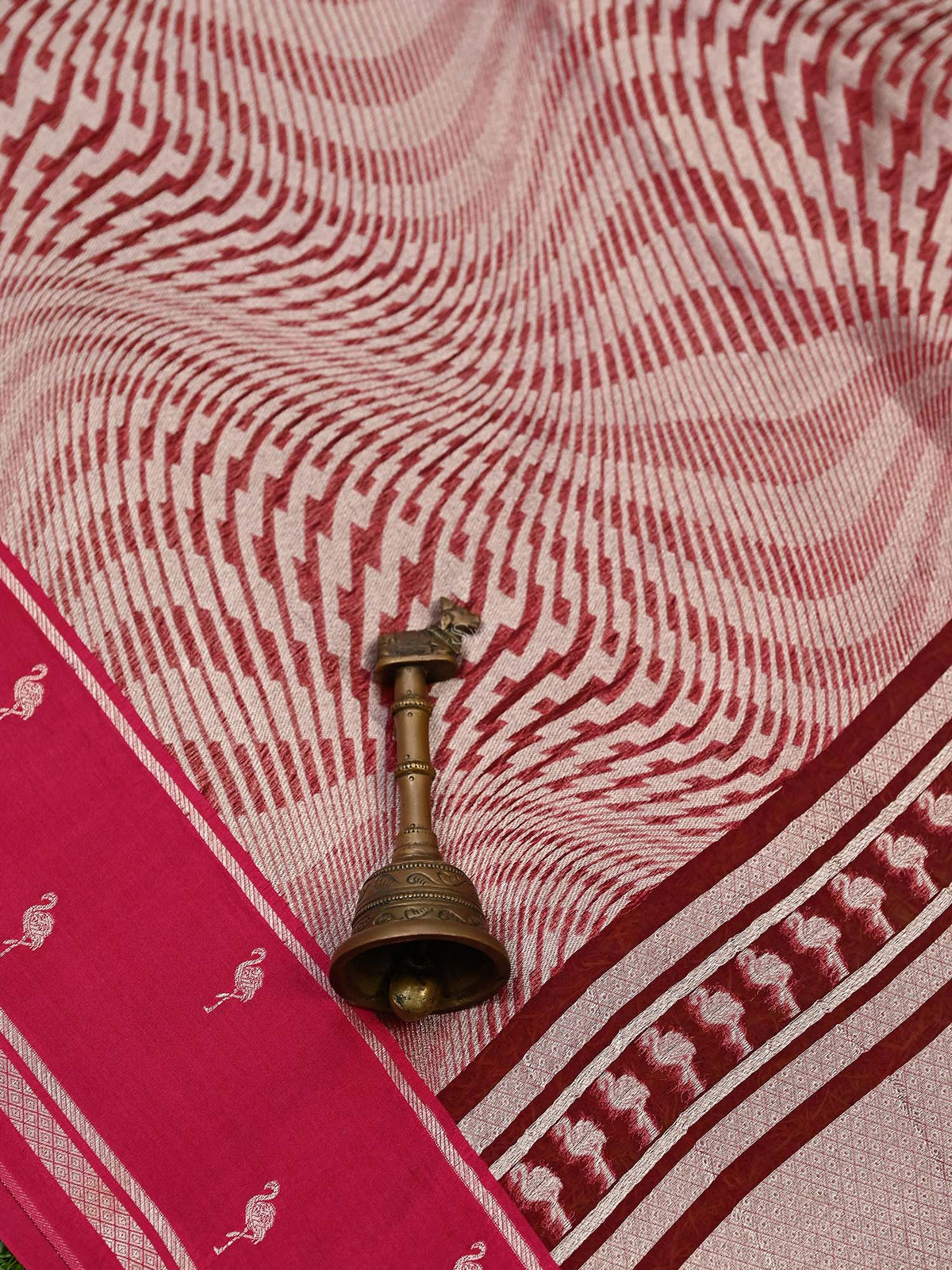 Magenta Silk Brocade Handloom Banarasi Saree - Sacred Weaves