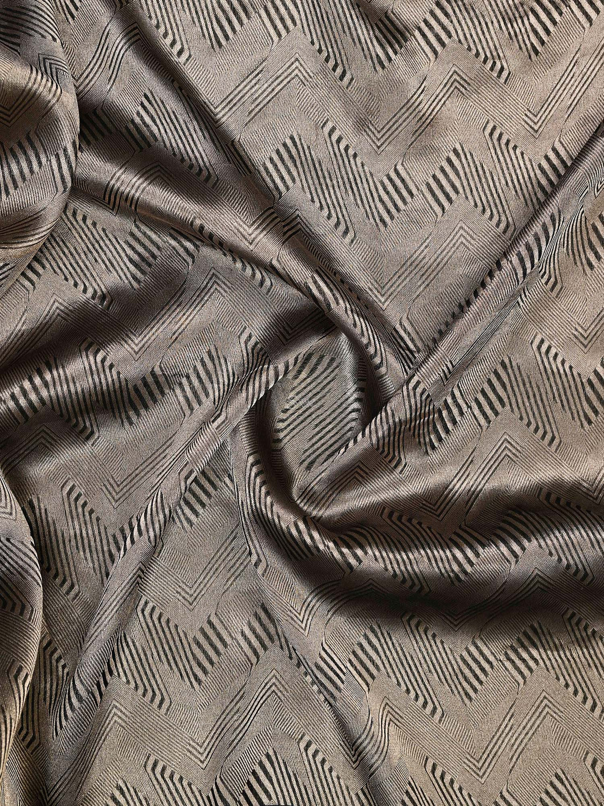 Black Silk Brocade Handloom Banarasi Saree - Sacred Weaves