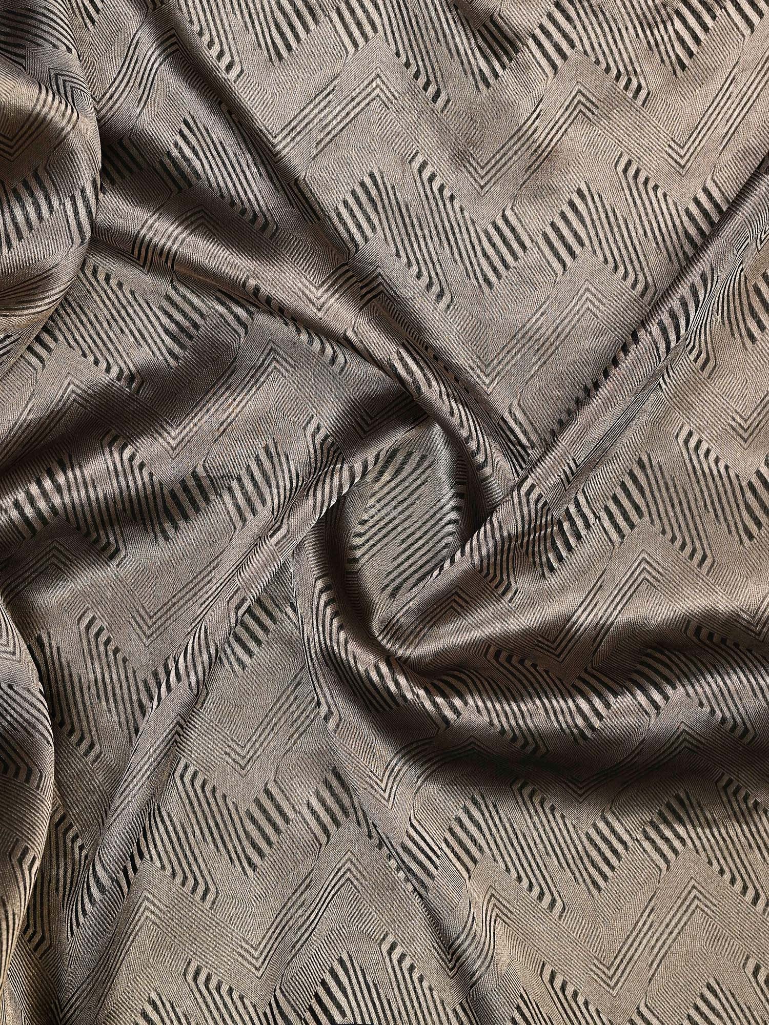 Black Silk Brocade Handloom Banarasi Saree - Sacred Weaves