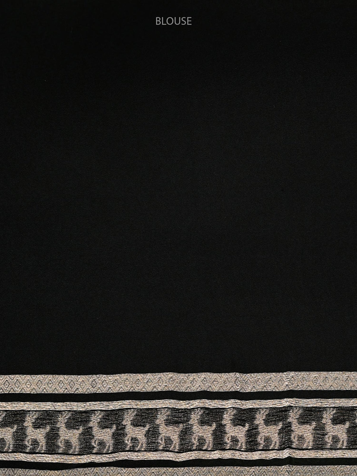Black Silk Brocade Handloom Banarasi Saree - Sacred Weaves