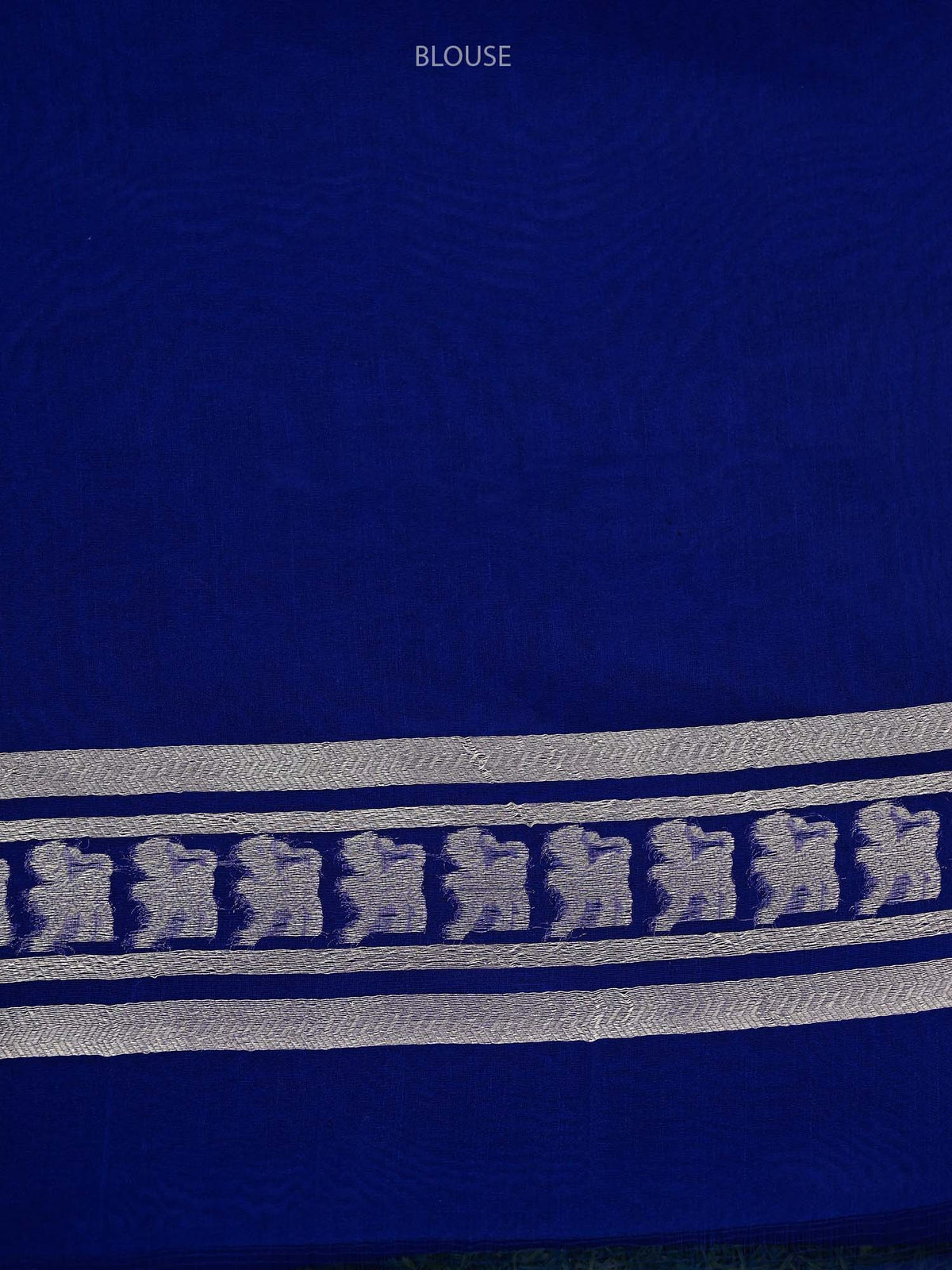 Royal Blue Silk Brocade Handloom Banarasi Saree - Sacred Weaves