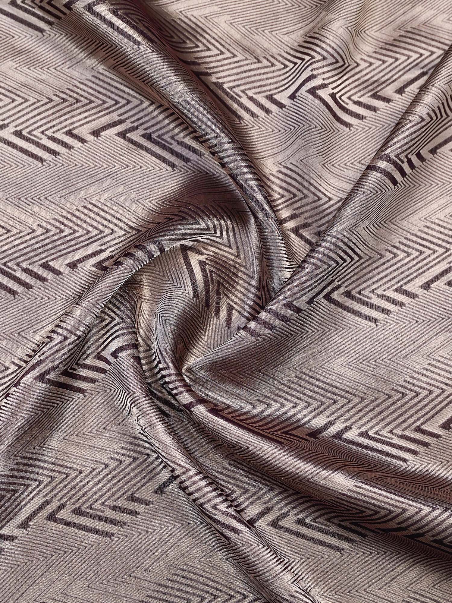 Purple Silk Brocade Handloom Banarasi Saree - Sacred Weaves