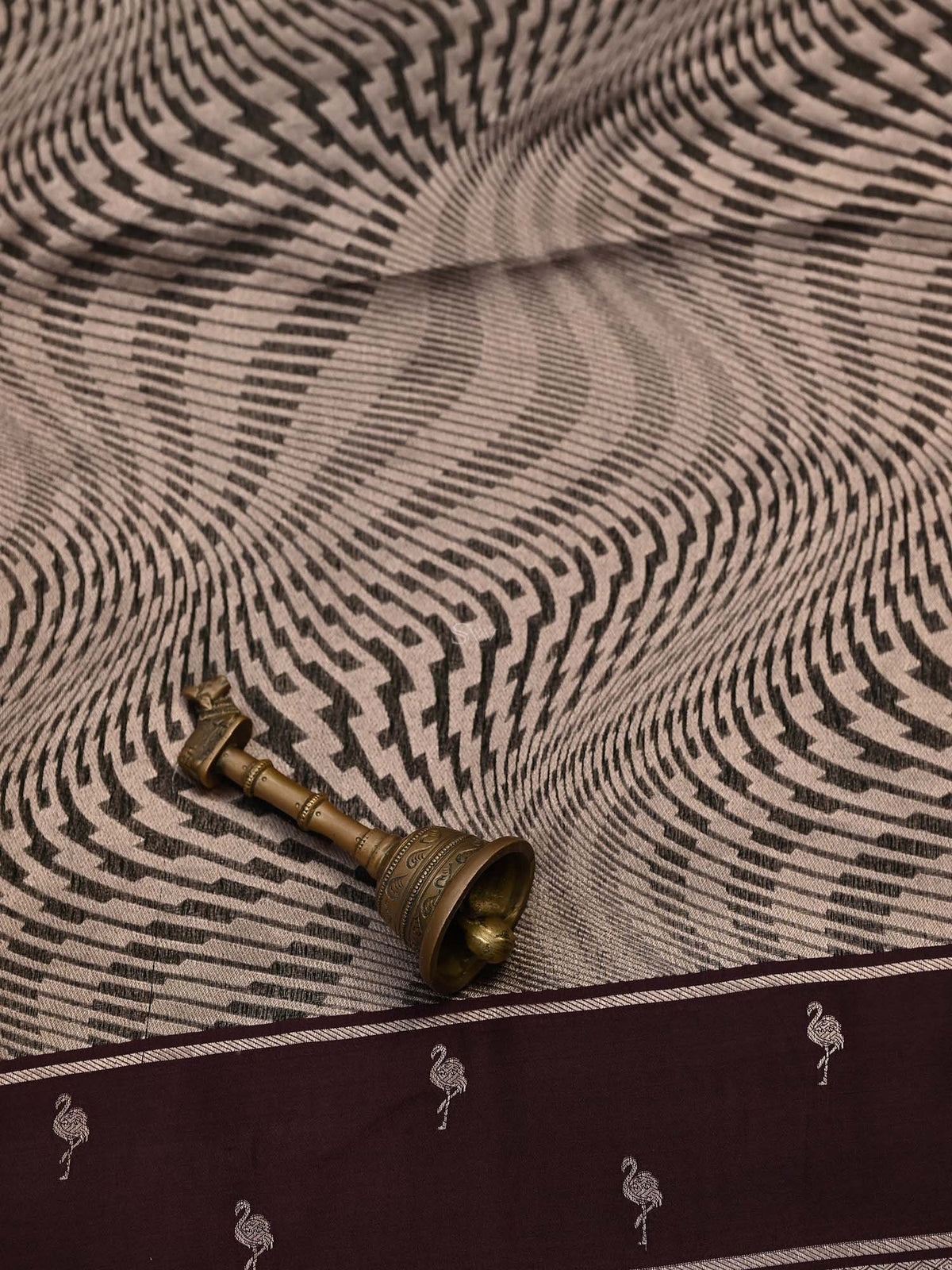 Wine Silk Brocade Handloom Banarasi Saree - Sacred Weaves