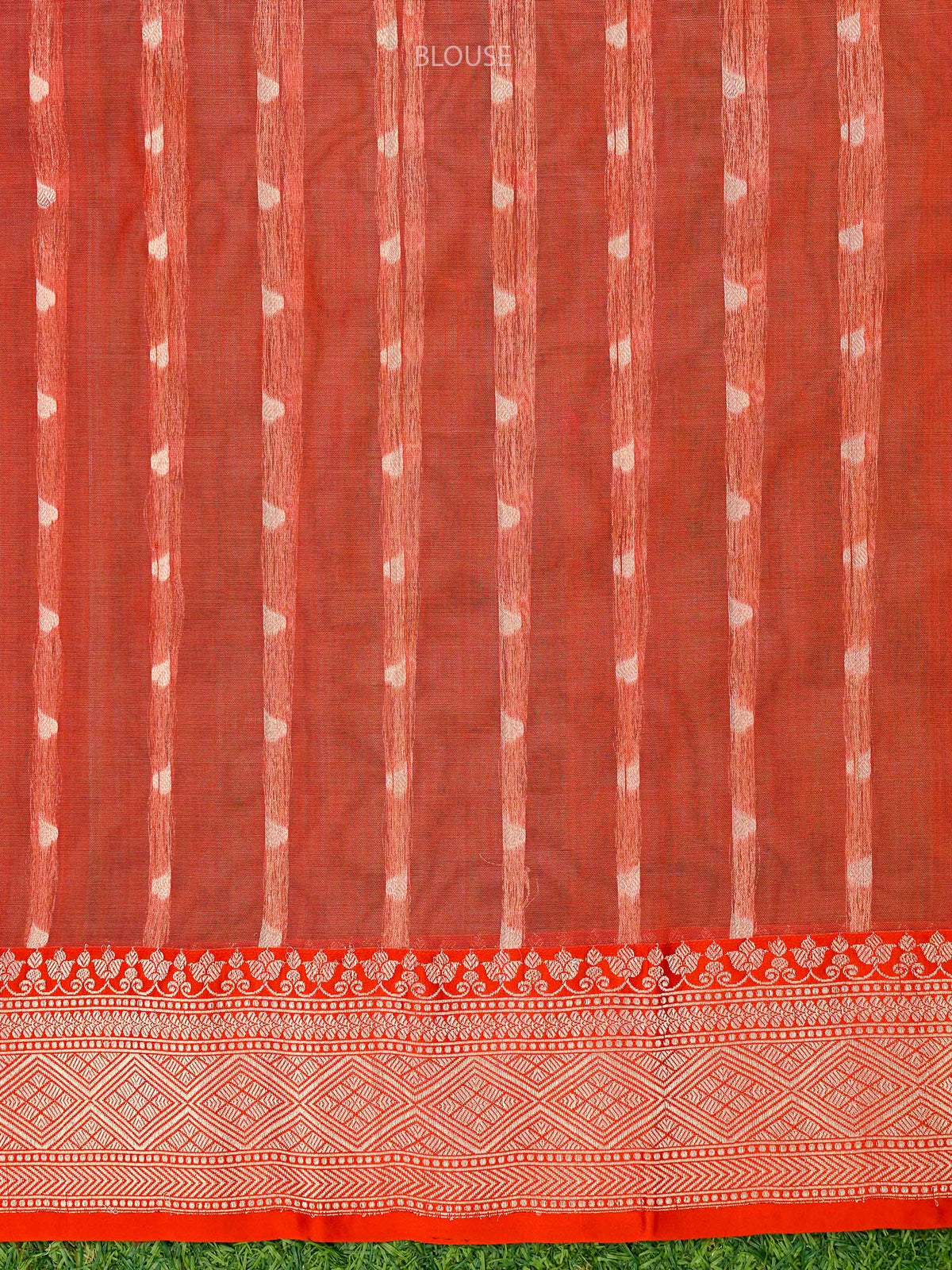 Beige Booti Organza Tissue Silk Handloom Banarasi Saree - Sacred Weaves