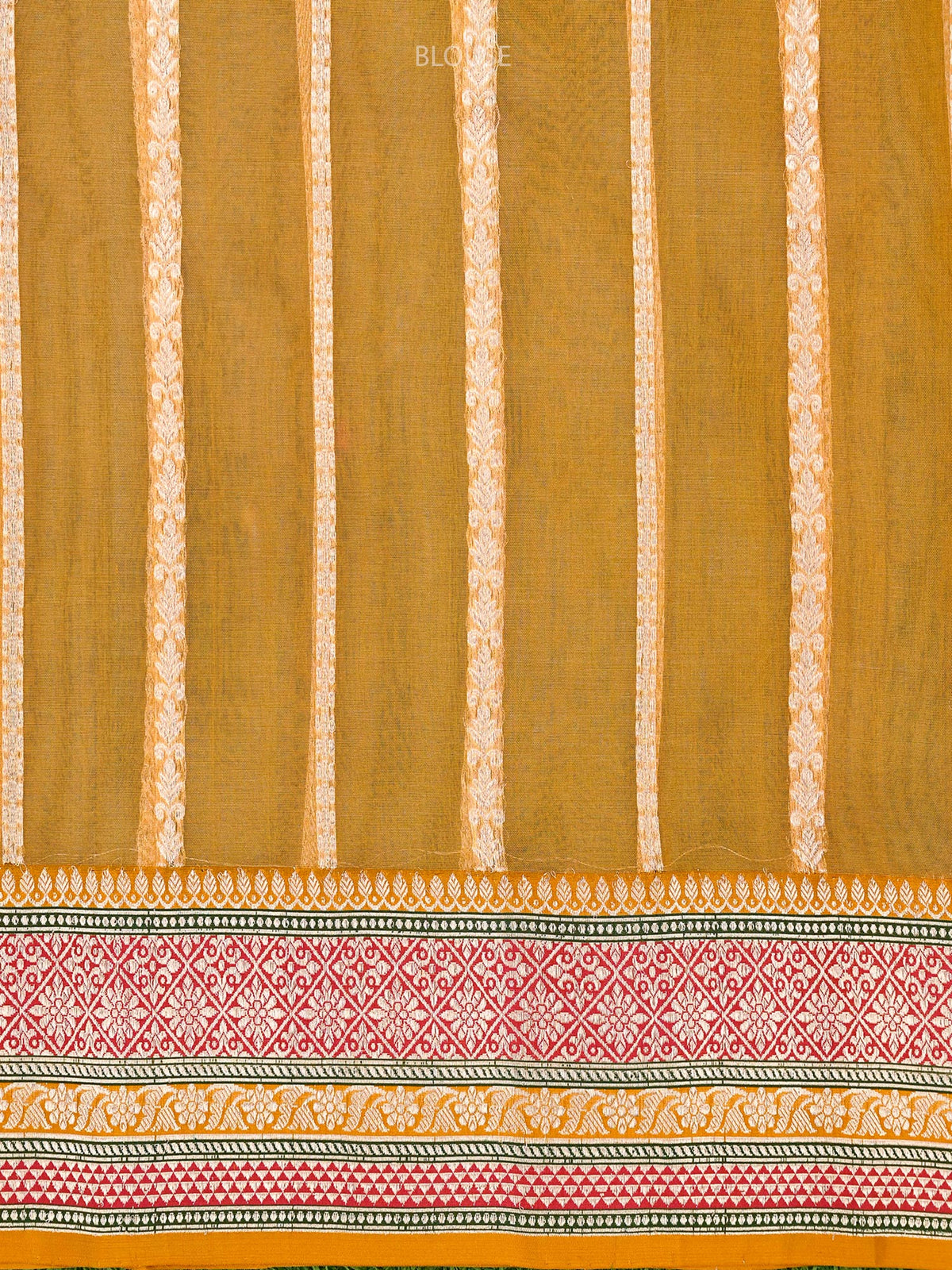 Beige Boota Organza Tissue Silk Handloom Banarasi Saree - Sacred Weaves
