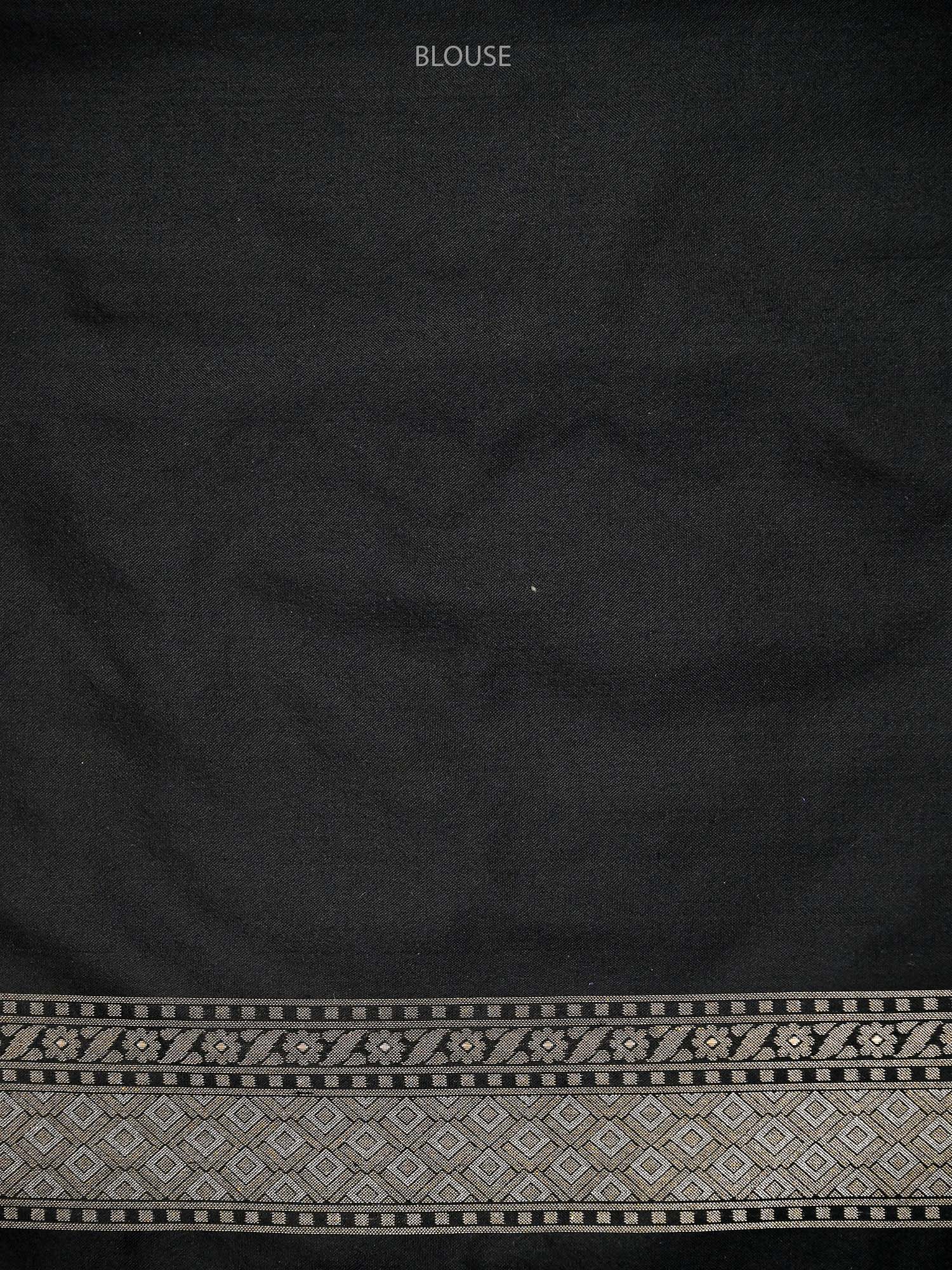 Black Sona Roopa Jaal Katan Silk Handloom Banarasi Saree