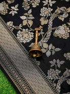 Black Sona Roopa Jaal Katan Silk Handloom Banarasi Saree