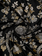 Black Sona Roopa Jaal Katan Silk Handloom Banarasi Saree