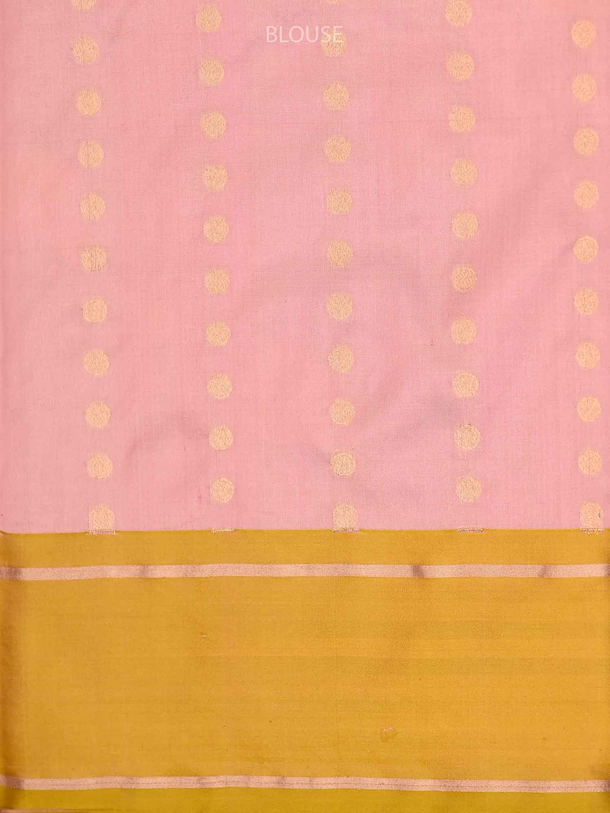 Pink Stripe Katan Silk Handloom Banarasi Saree - Sacred Weaves