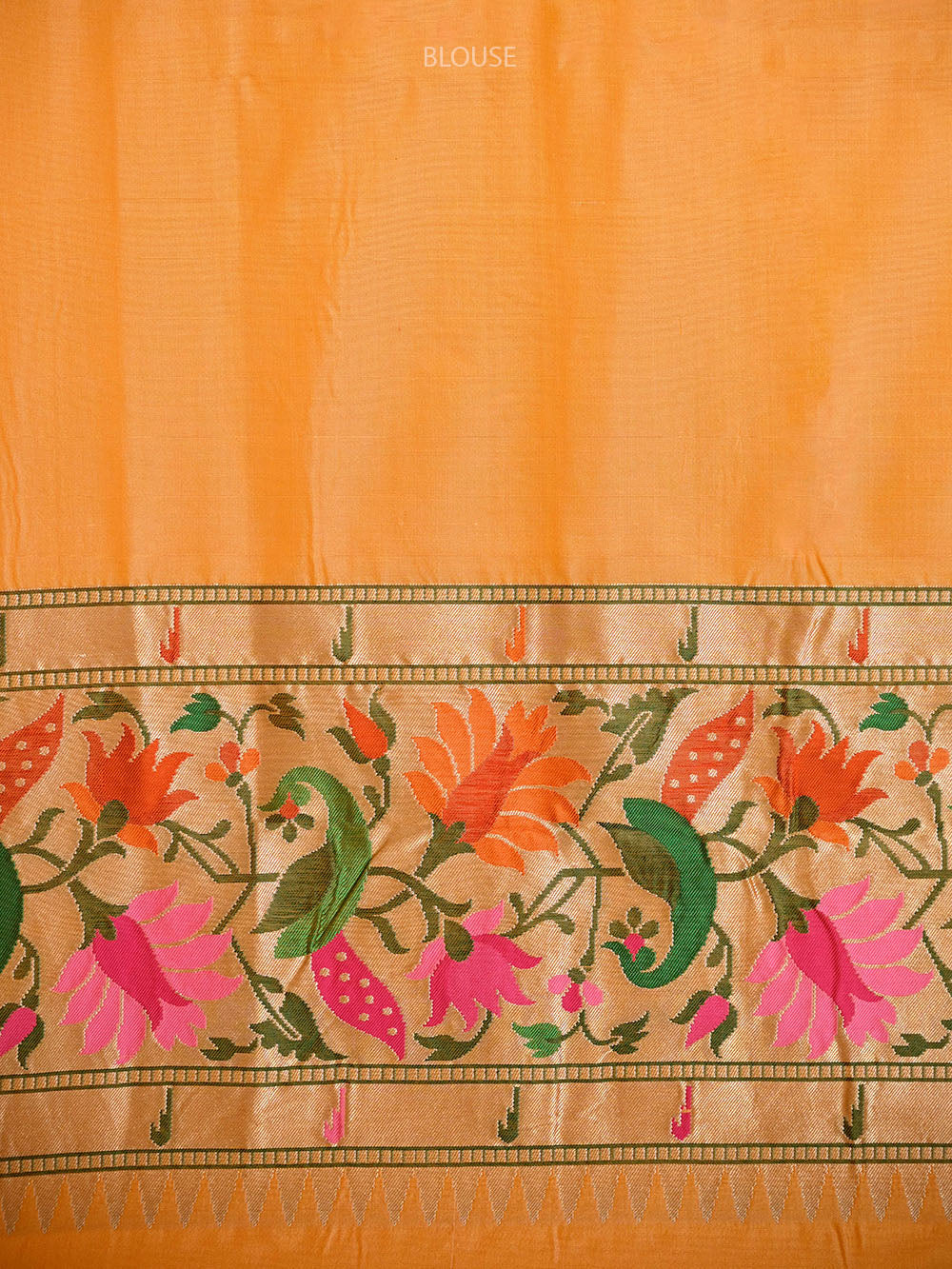 Cream Booti Paithani Katan Silk Handloom Banarasi Saree - Sacred Weaves