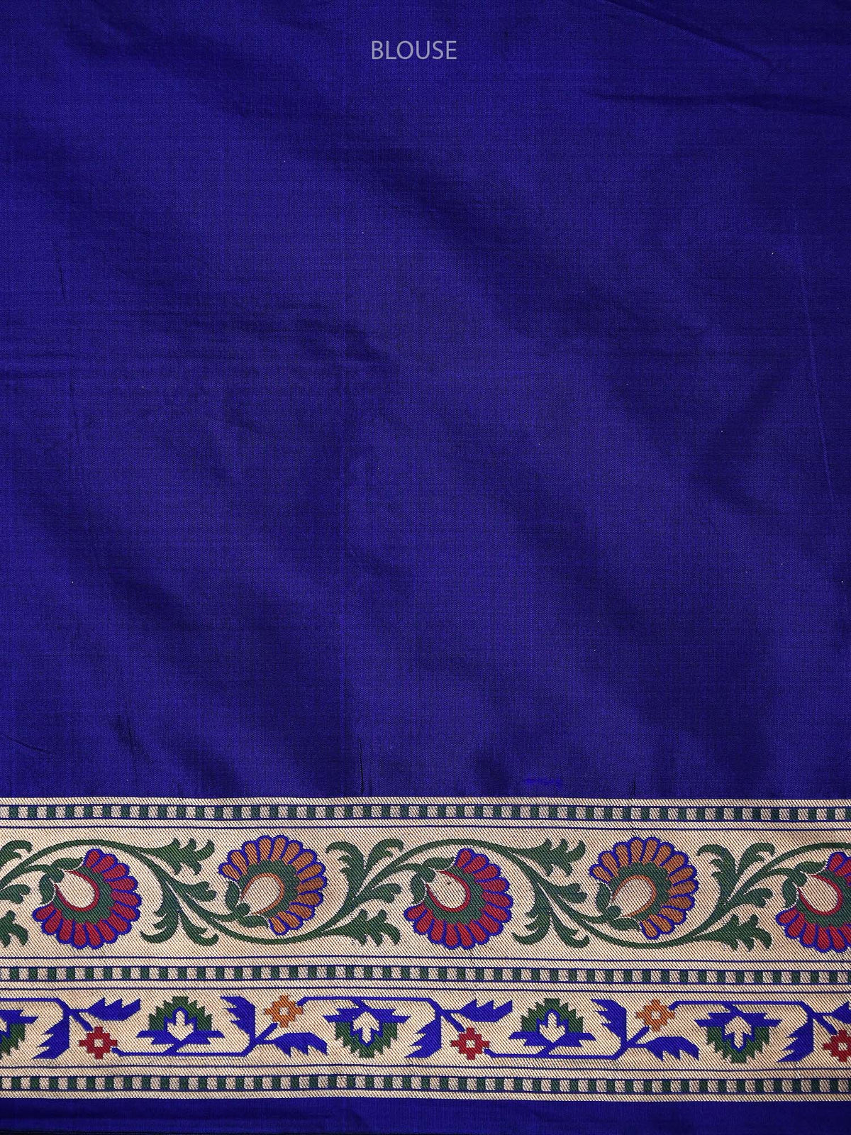 Blue Paithani Meenakari Katan Silk Handloom Banarasi Saree