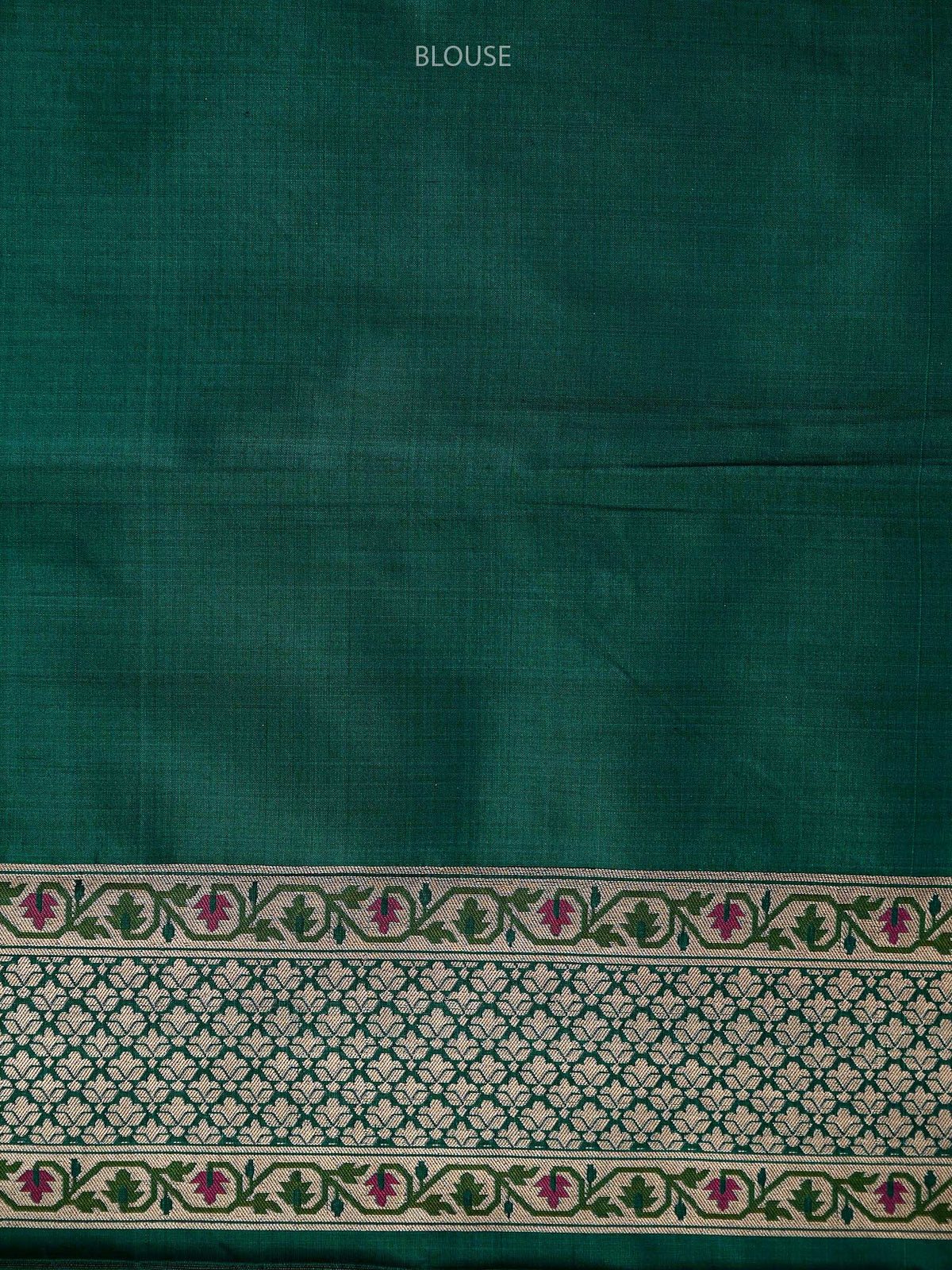 Teal Green Paithani Meenakari Katan Silk Handloom Banarasi Saree