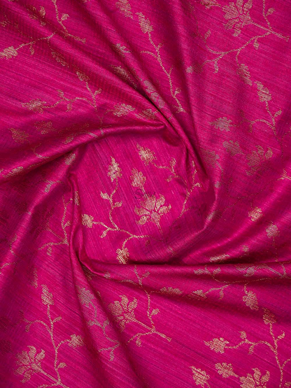 Magenta Paithani Dupion Silk Handloom Banarasi Saree